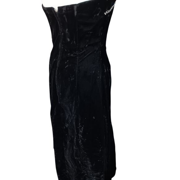 NEW Y2K SCOTT MCCLINTOCK Dress Crushed Velvet READ Small Formal Prom Vintage 00s - Picture 7 of 16